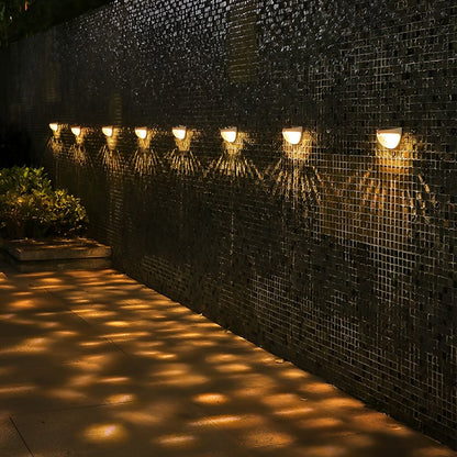 4-Pack Outdoor Solar LED Step Lights – Wall-Mounted Garden Illumination