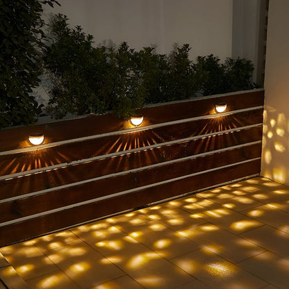 4-Pack Outdoor Solar LED Step Lights – Wall-Mounted Garden Illumination
