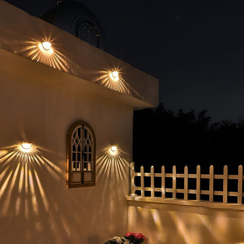 4-Pack Outdoor Solar LED Step Lights – Wall-Mounted Garden Illumination