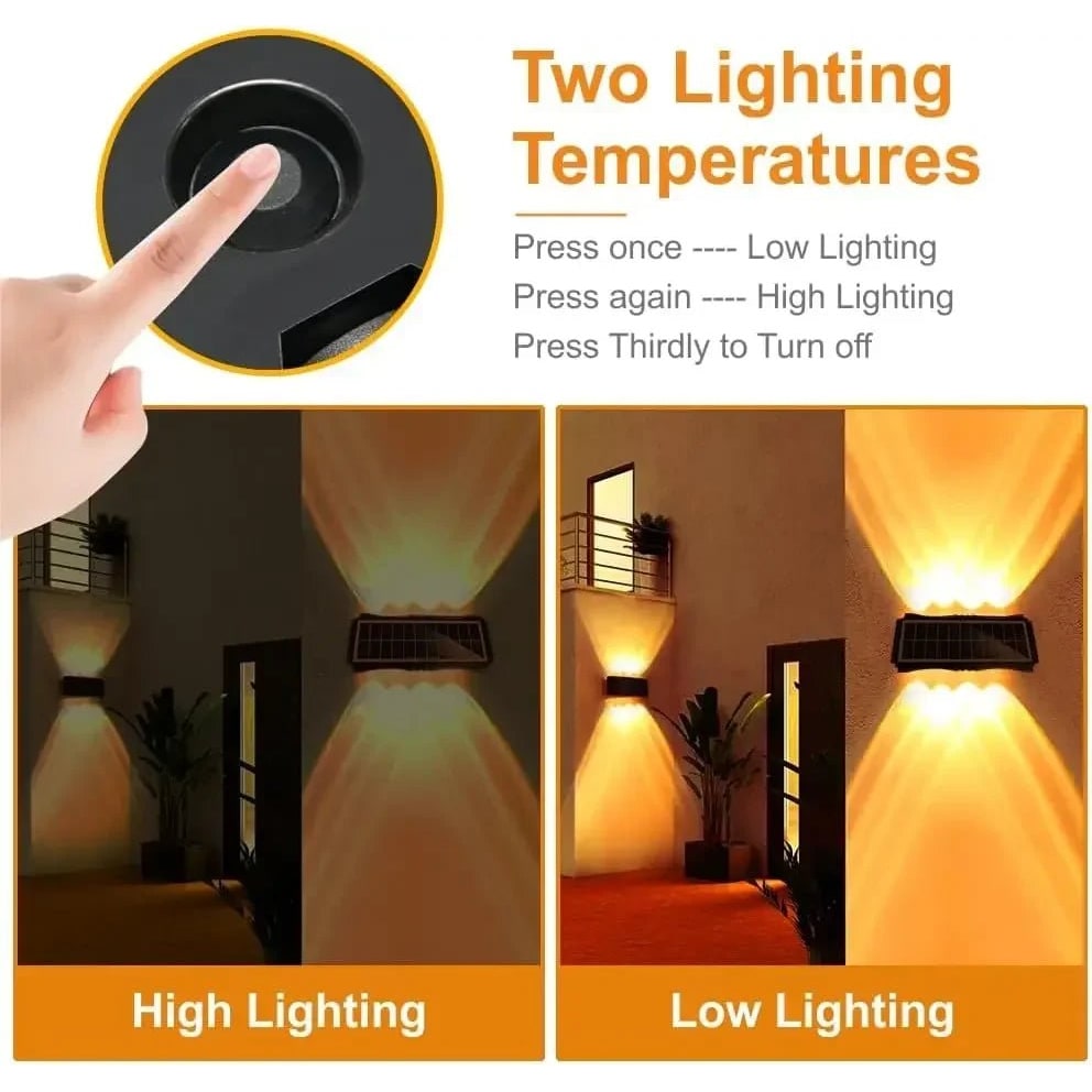 Weather-Resistant Solar Wall Lanterns with Dual Light Functionality