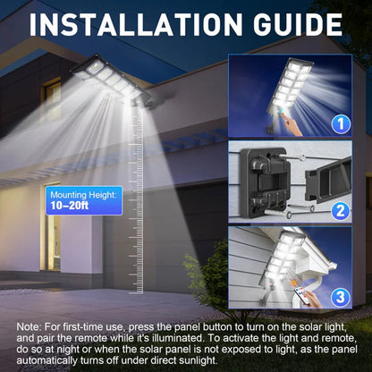 250W Motion Sensor Solar Street Light with High-Powered LED