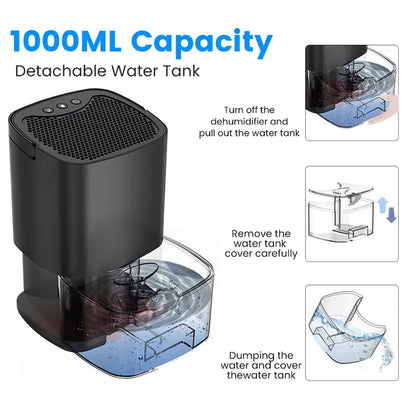 Compact Portable Dehumidifier for Home Use