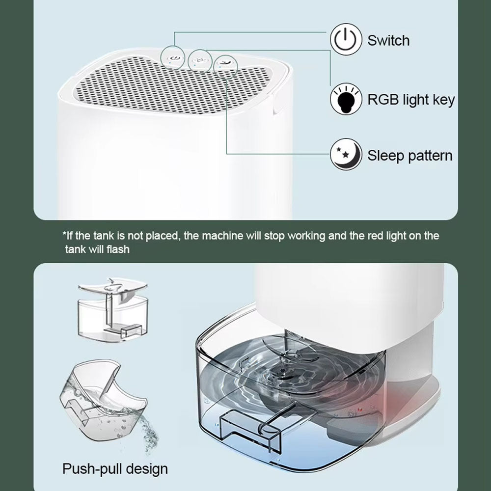 Compact Portable Dehumidifier for Home Use