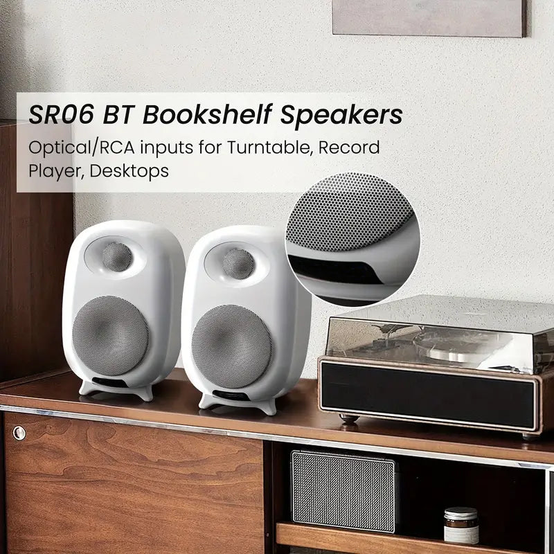 50W Bluetooth Bookshelf Speakers for Home Audio - UK Edition