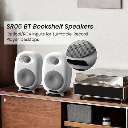 50W Bluetooth Bookshelf Speakers for Home Audio - UK Edition