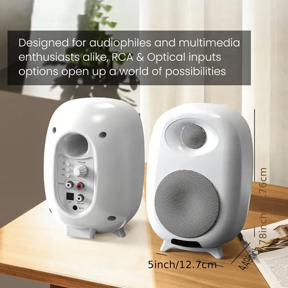 50W Bluetooth Bookshelf Speakers for Home Audio - UK Edition