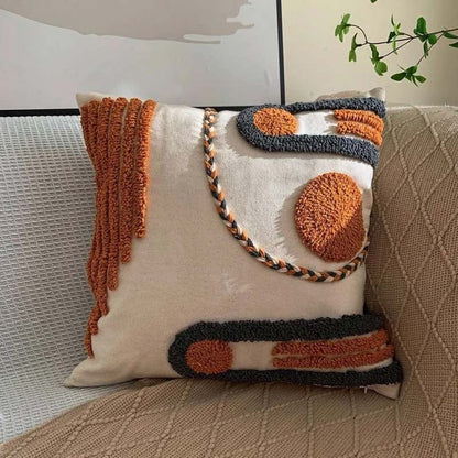Handwoven Accent Cushions with Warm Textures and Colors