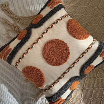 Handwoven Accent Cushions with Warm Textures and Colors