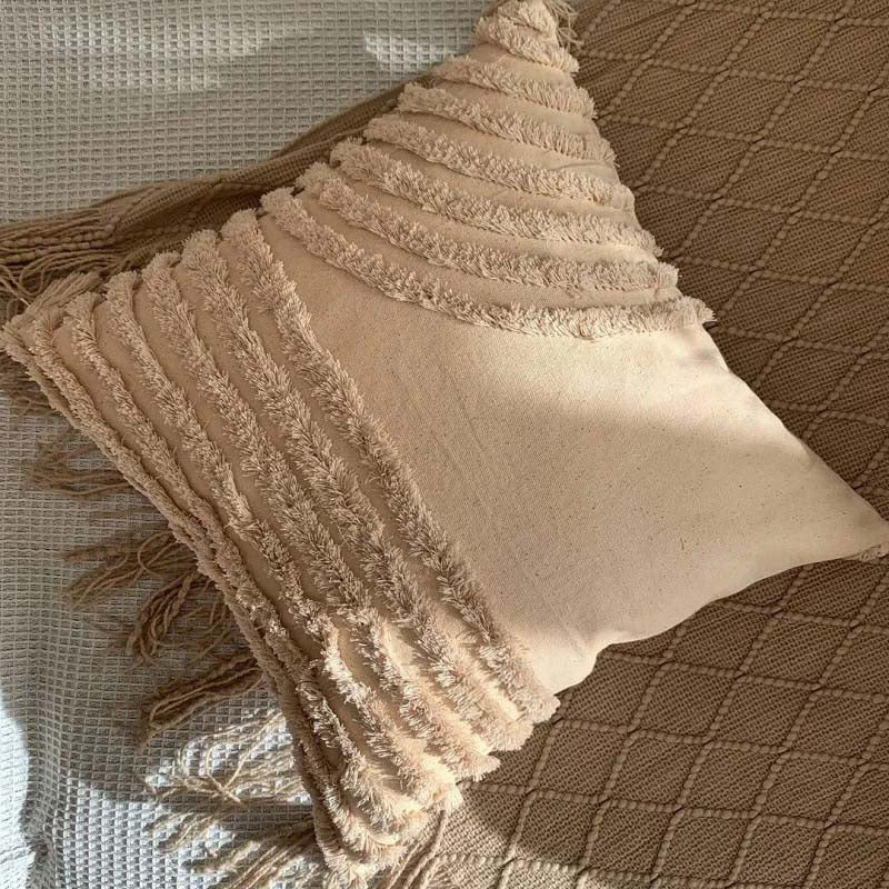Handwoven Accent Cushions with Warm Textures and Colors