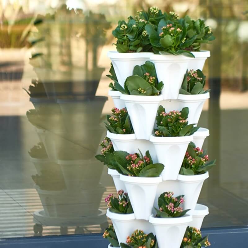 Stackable Plant Pots for Efficient Space Utilization