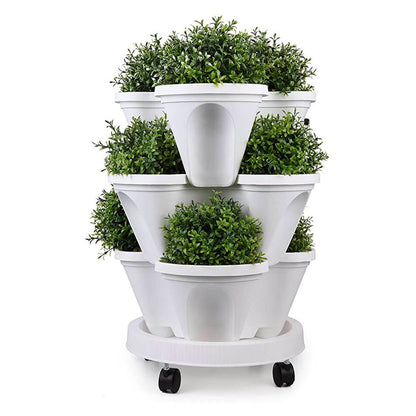 Stackable Plant Pots for Efficient Space Utilization