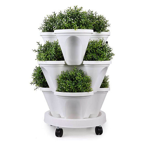 Stackable Plant Pots for Efficient Space Utilization