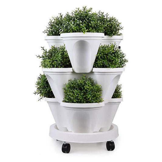 Stackable Plant Pots for Efficient Space Utilization