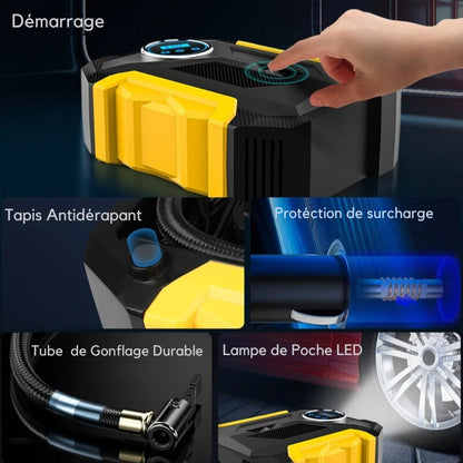 Compact Tire Inflator with Low Noise Operation