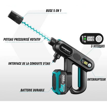 Portable High-Pressure Cleaner 220 Bar with 5 Functions