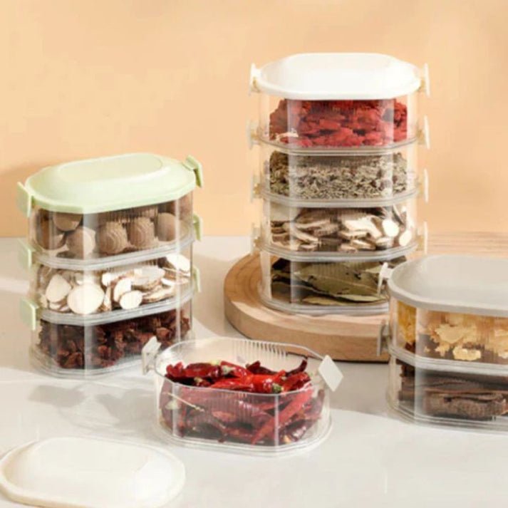 Spice Organizer Set - Stackable Multi-Layer Spice Container 2+3 Free