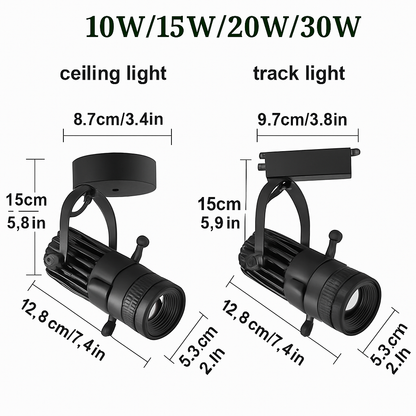 Adjustable LED Spotlight with Flexible Aperture