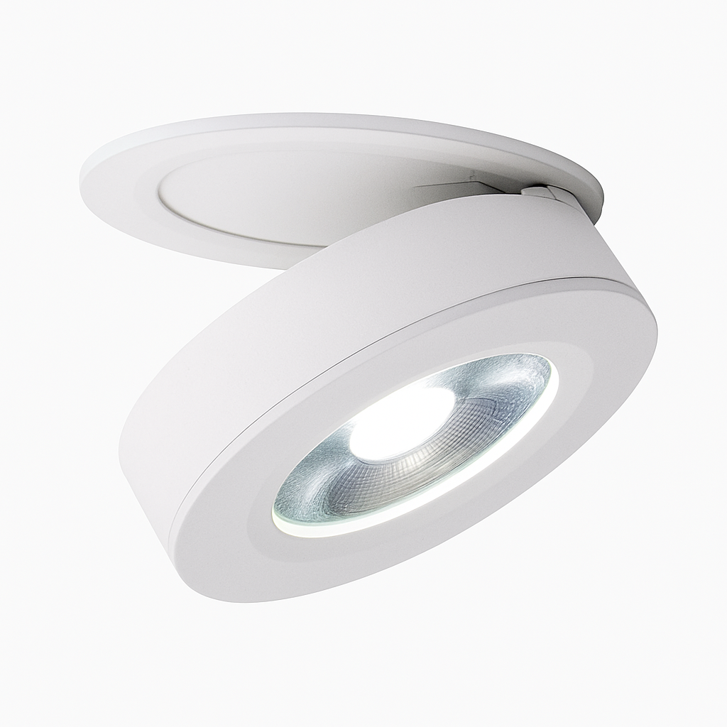 Slim Round Swiveling LED Recessed Light Fixture