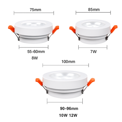 Slim Round Swiveling LED Recessed Light Fixture