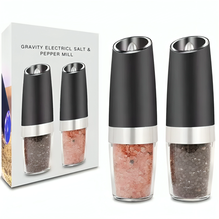 Automatic Electric Salt and Pepper Grinder with Gravity Sensor - 50% Off