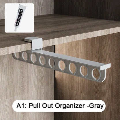 Expandable Closet Organizer with Pull-Out Function