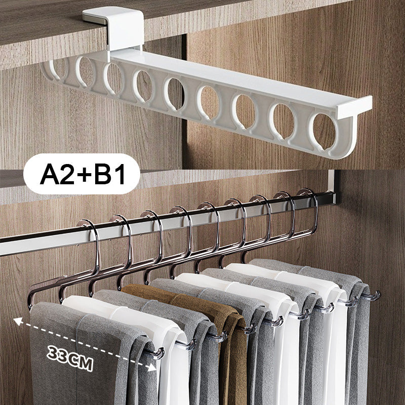 Expandable Closet Organizer with Pull-Out Function