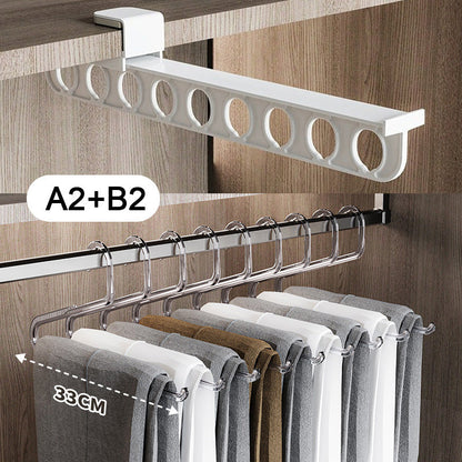 Expandable Closet Organizer with Pull-Out Function