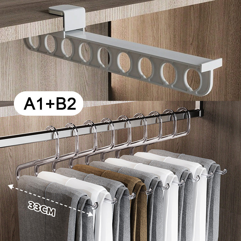 Expandable Closet Organizer with Pull-Out Function