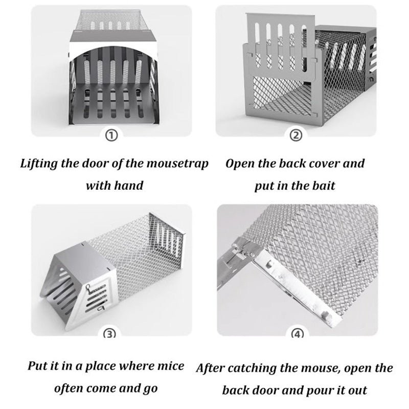 Continuous Mouse Trap for Single Door with Rat Hole Design