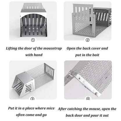 Continuous Mouse Trap for Single Door with Rat Hole Design