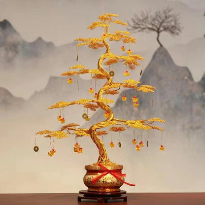 Elegant Prosperity Tree Ornament for Home and Office