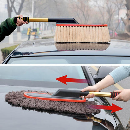 Telescopic Handle Car Duster - Efficient Cleaning - Space-Saving Design
