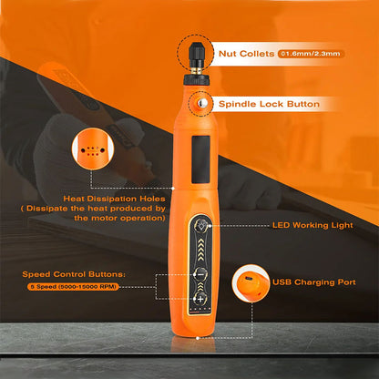 Wireless Rotary Tool for Versatile Use
