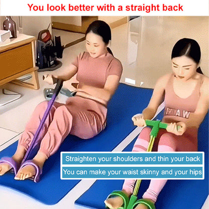 Sit-Up Resistance Bands with Foot Pedal – Last Day Discount