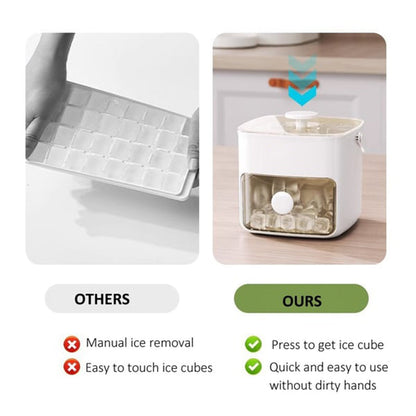 50% OFF | Ice Cube Mold Set with Lid and Container for Easy Pressing