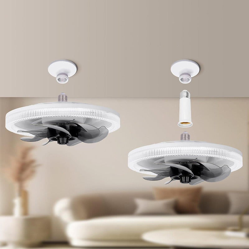 Adjustable Mute Fan Light with Remote Control - 2-in-1 Design