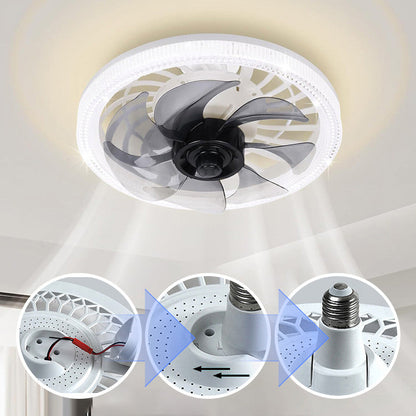 Adjustable Mute Fan Light with Remote Control - 2-in-1 Design