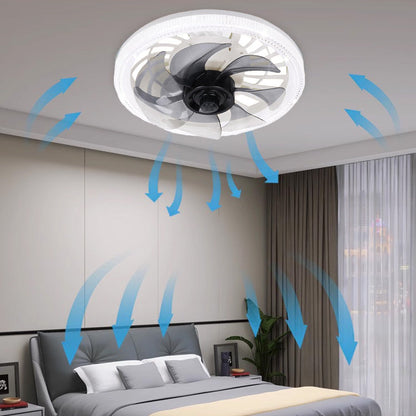 Adjustable Mute Fan Light with Remote Control - 2-in-1 Design