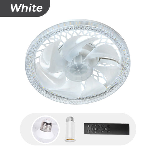 Adjustable Mute Fan Light with Remote Control - 2-in-1 Design