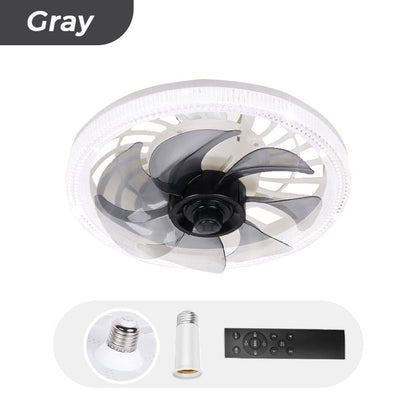 Adjustable Mute Fan Light with Remote Control - 2-in-1 Design