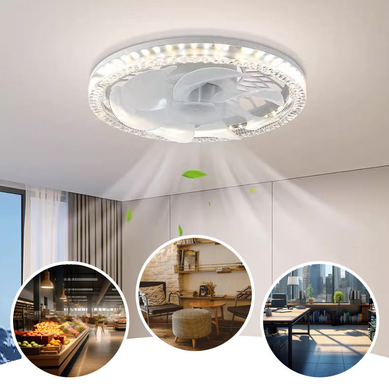 Adjustable Mute Fan Light with Remote Control - 2-in-1 Design