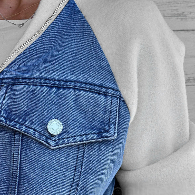 Chic Patchwork Denim Jacket for Women