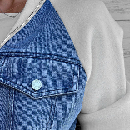 Chic Patchwork Denim Jacket for Women