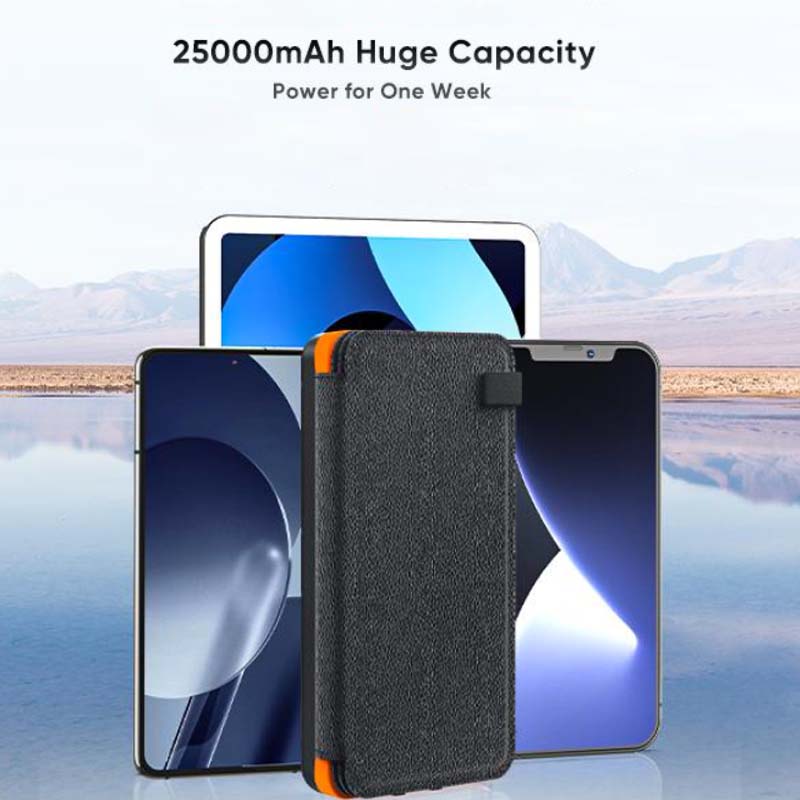 Portable Waterproof Solar Power Bank - Foldable Design