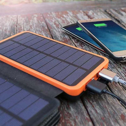 Portable Waterproof Solar Power Bank - Foldable Design