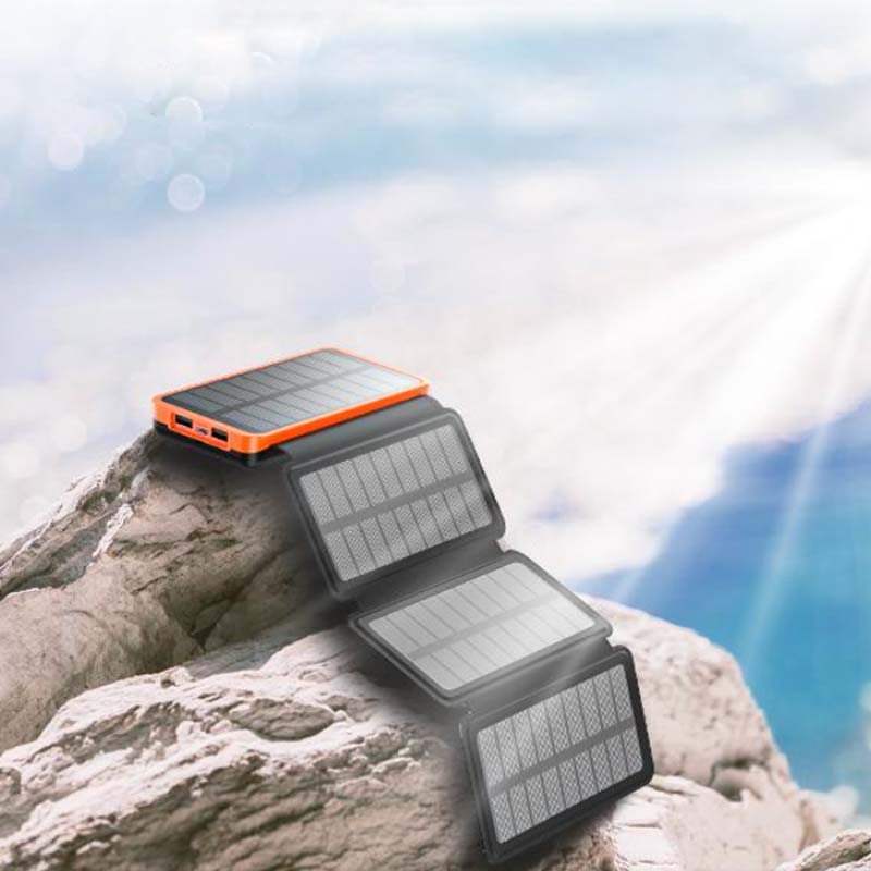 Portable Waterproof Solar Power Bank - Foldable Design