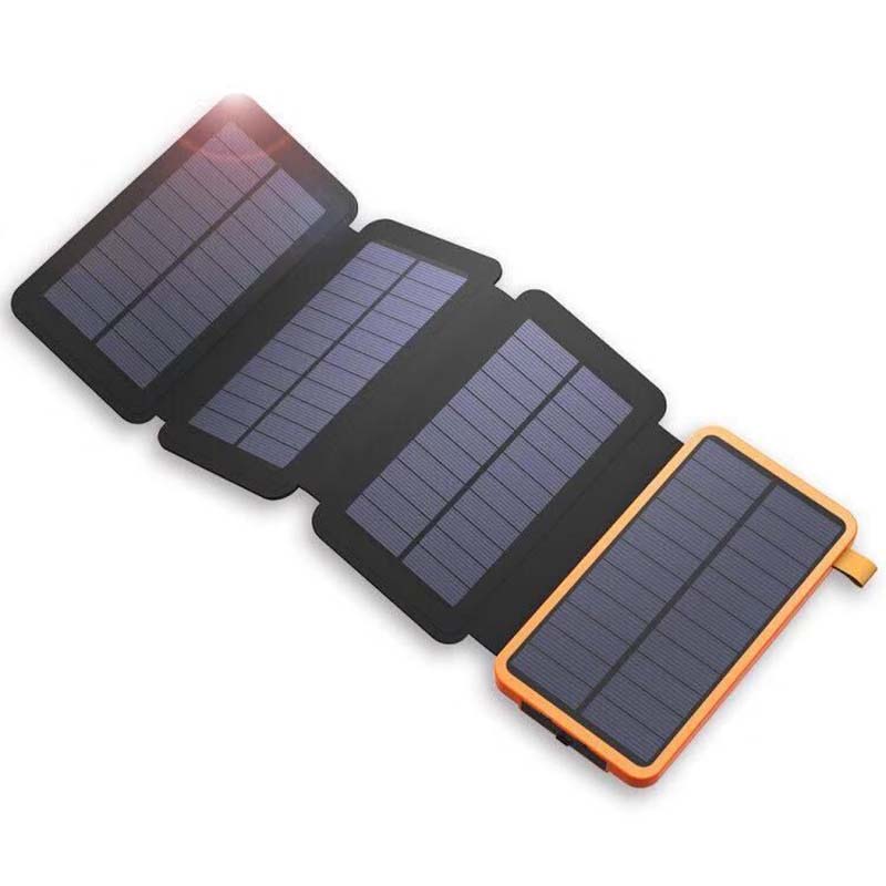 Portable Waterproof Solar Power Bank - Foldable Design