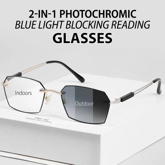 Adaptive Light-Filtering Reading Glasses with Blue Light Protection