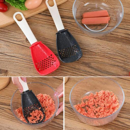 Versatile Kitchen Spoon with Strainer & Grater | Cook, Drain, Mash & Stir | Heat-Resistant, Buy One Get One Free