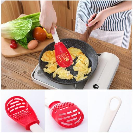 Versatile Kitchen Spoon with Strainer & Grater | Cook, Drain, Mash & Stir | Heat-Resistant, Buy One Get One Free